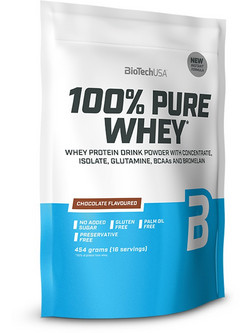 Biotech USA 100% Pure Whey Banana Πρωτεΐνη Ορού Γάλακτος Γράμμωσης Χωρίς Γλουτένη 454gr