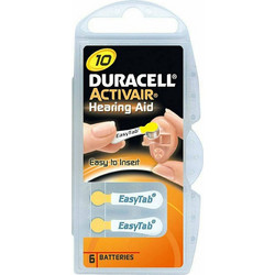 Duracell Activair Μπαταρίες Ακουστικών Βαρηκοΐας 10 1.4V 6τμχ (ACA10MF) (DURACA10MF)