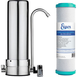 Eiger Countertop Μονό Φίλτρο Νερού Άνω Πάγκου με Ανταλλακτικό Eiger CTO 5 & Βρυσάκι Χρωμέ
