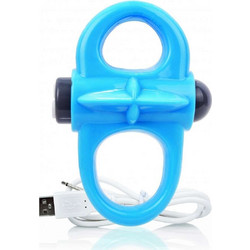 Screaming O Charged Yoga Rechargeable Vibe Ring Ελαστικό Δαχτυλίδι Πέους & Όρχεων Σιλικόνης με Δόνηση Μπλε