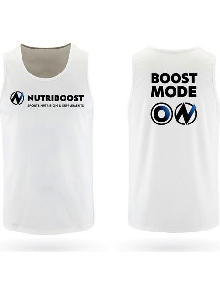 Sporty Tank Top Dry Fit Boost Mode White M