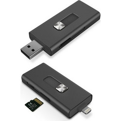 Ksix 125046 Card Reader OTG USB-A Lightning 2.0 για microSD