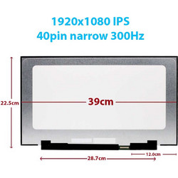 Οθόνη για λάπτοπ 17.3 LQ173M1JW03 1920x1080 IPS FHD 40 Pin narrow LED 300Hz