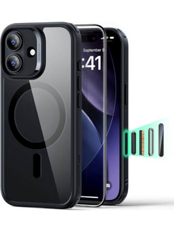 Σκληρή Θήκη ESR Classic Hybrid Halolock Magsafe και Τζαμάκι Προστασίας για iPhone 17 - Διάφανη με Μαύρο Πλαίσιο