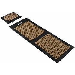 Rebel στρώμα πιεσοθεραπείας με ακίδες health mat 130x50cm,μαξιλάρι 40x30x5cm (brown)