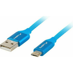 Lanberg Regular USB 2.0 to micro USB Cable Μπλε 1m (CA-USBM-20CU-0010-BL)