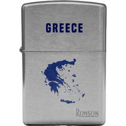 Αναπτήρας Ronson Fluid Lighter Matt Chrome Greece 200006 RON001