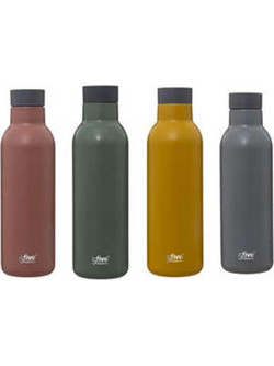 Μπουκάλι ισοθερμικό push&drink4χρώματα 0,45L Φ7H23cm