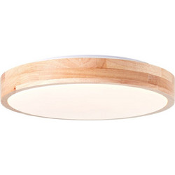 Φωτιστικό Οροφής Απλίκα Slimline Brilliant, με λαμπτήρα LED και διαστάσεις 34x34x3.6cm - Απόχρωση Ξύλου