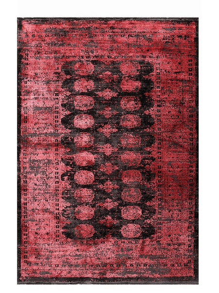 Tzikas Carpets Χαλί Karma 00164-910 Κόκκινο-Μαύρο 070X150 (2) / 070X235 (1) Κόκκινο Μαύρο Τζήκας Carpets