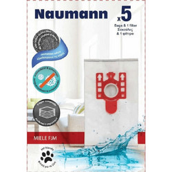 Naumann Type FJM MIcro Fitration Σακούλες Σκούπας 5τμχ Συμβατές με Σκούπα Miele