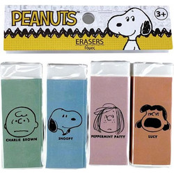 Σετ Γόμες Peanuts Friends 365-04001 4 Τεμάχια 365-04001 Back Me Up