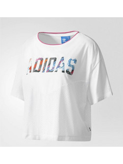 Adidas Tee Γυναικείο Αθλητικό T-Shirt Λευκό BJ8145