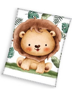 Lion Giggles Κουβέρτα Coral Fleece 110x140cm