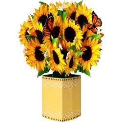 Origamo Κάρτα Ευχετήρια Flobouquet Ηλιοτρόπια 27x26cm Florever
