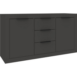 Μπουφές Doha pakoworld σε ανθρακί απόχρωση 150x45x80.5εκ
