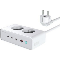 4smarts 6 Σε 1 65w Gan Πολύπριζο Λευκό