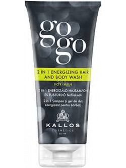 Kallos KJMN Go Go 2 In 1 Energizing Hair Σαμπουάν & Αφρόλουτρο για Επανόρθωση 200ml