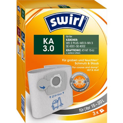 Swirl KA 3 Σακούλες Σκούπας 3τμχ Συμβατές με Σκούπα Karcher