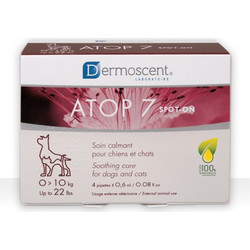 Dermoscent ATOP 7 Spot-On 1-10 kg - 4 Καταπραϋντικές Πιπέτες για Ευαίσθητο Δέρμα Σκύλων & Γατών