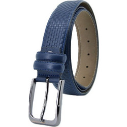 Leather 100 Ανδρική Ζώνη Δερμάτινη Μπλε 44S-BELT-11814