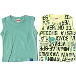 Joyce Σετ Παιδικά T-Shirt Αμάνικα Χακί Lime 13925