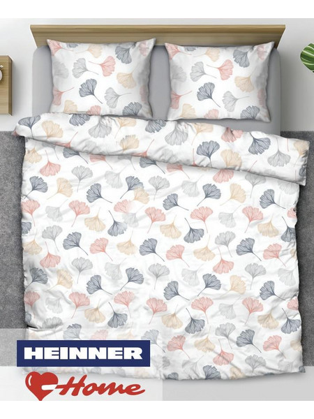 Heinner HR-180-144FIT-LDN Σετ Παπλωματοθήκη Βαμβακερή Διπλή με 2 Μαξιλαροθήκες & 1 Σεντόνι 200x230 cm , Linden