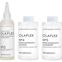 Olaplex Beautify Hair Σετ Θεραπείας Μαλλιών για Επανόρθωση & Ψαλίδα No4 250ml + No5 250ml + No0 155ml