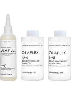 Olaplex Beautify Hair Σετ Θεραπείας Μαλλιών για Επανόρθωση & Ψαλίδα No4 250ml + No5 250ml + No0 155ml