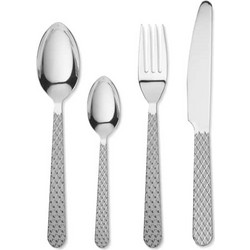 Lyngby Porcelaen - Rhombe Cutlery Set 16 pcs. - Steel