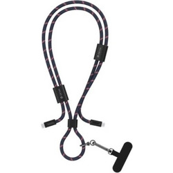 DEVIA ADJUSTABLE LANYARD C TO C PD 60W WOVEN FAST CABLE 1.6M ΚΑΛΩΔΙΟ ΛΑΙΜΟΥ ΤΑΧΕΙΑΣ ΦΟΡΤΙΣΗΣ (BLUE)