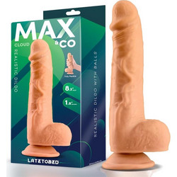 LateToBed Max & Co Cloud 8.3" Ρεαλιστικό Dildo με Βεντούζα & Όρχεις 21cm Flesh