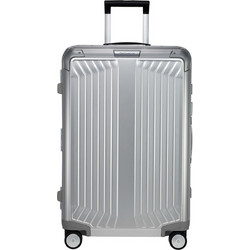 Samsonite Lite-Box Alu Βαλίτσα Μεσαία 69x47x27cm με 4 Ρόδες Ασημί