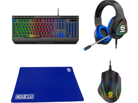 Sparco POLEPOSITION Σετ Gaming Πληκτρολόγιο RGB