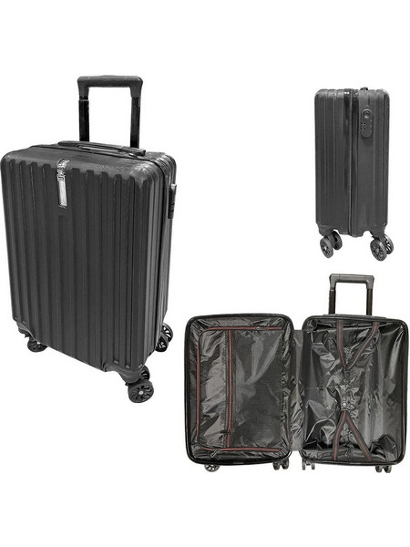 4teen4ty 40906 Βαλίτσα Καμπίνας 50x35x22cm με 4 Ρόδες Μαύρη