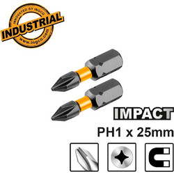 Κατσαβιδόμυτες Impact PH1x25mm 2 τεμ