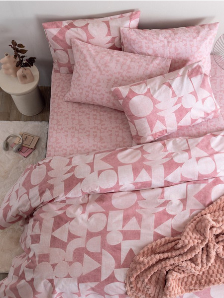 Palamaiki Σετ Παπλωματοθήκη Υπέρδιπλη Fashion Life 240x250 FL6289 Ροζ