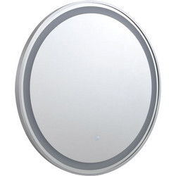 MIC-11 ΚΑΘΡΕΠΤΗΣ NM ΣΤΡΟΓΓΥΛΟΣ ΚΟΡΝΙΖΑ ΝΙΚΕΛ ΜΑΤ LED ΦΩΤΙΣΜΟ TOUCH Φ60εκ