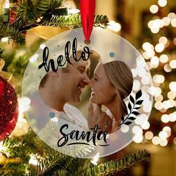 Χριστουγεννιάτικο Στολίδι Δέντρου Plexiglass Hello Santa
