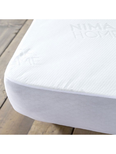 Επίστρωμα Αδιάβροχο Abbraccio Jacquard White Nima King Size 180x240cm Πολυέστερ