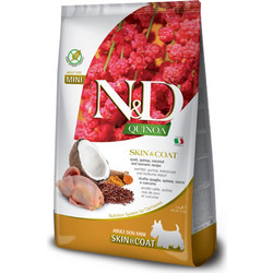 Farmina N&D Quinoa Grain Free Skin & Coat Mini Adult with Quail, Quinoa, Coconut & Turmeric 2.5kg