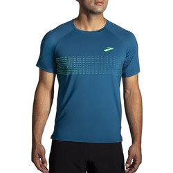 Brooks Atmosphere Short Sleeve 2.0 Spring Break Ανδρικό Αθλητικό T-Shirt Μπλε 211455-420