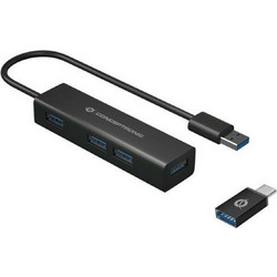 Conceptronic HUBBIES06B USB Hub 3.0 USB-A με 4 Θύρες USB-A