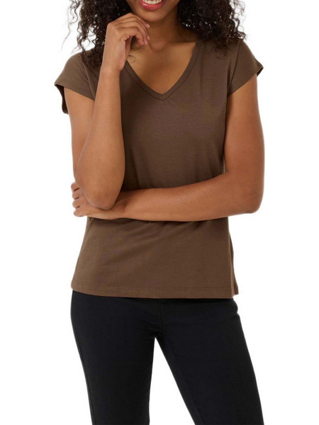 KAFFE Καφέ tencel μπλούζα Lise 10504040 191217