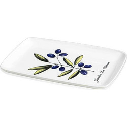 Πιατέλα Σερβιρίσματος 280TMA2287 33x21cm Multi-White Hermia Κεραμικό