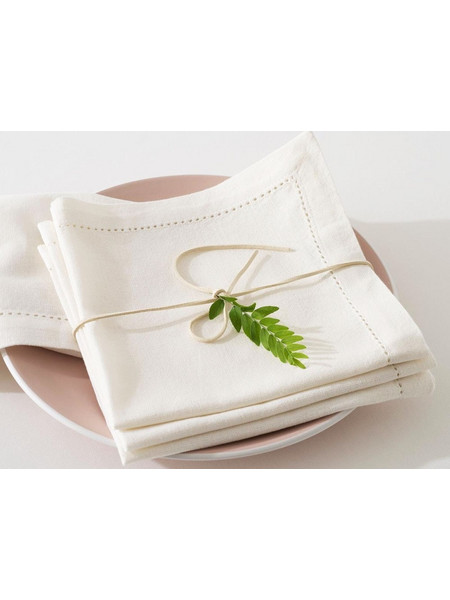 ΤΡΑΠΕΖΟΜΆΝΤΗΛΑ & ΠΕΤΣΈΤΕΣ ΔΕΙΠΝΟΥ NAPKIN CHAMBRAY WHITE X4 ATMOSPHERA 146341Z