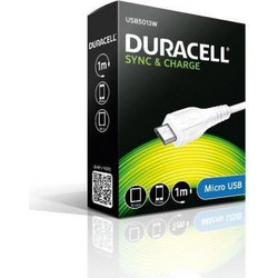 Καλώδιο Σύνδεσης USB 2.0 Duracell USB A σε Micro USB 10W 1m Λευκό N24625