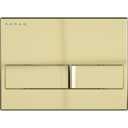 Πλακέτα καζανακίου διπλής λειτουργίας CARINA Gold Matt C226-029 KARAG