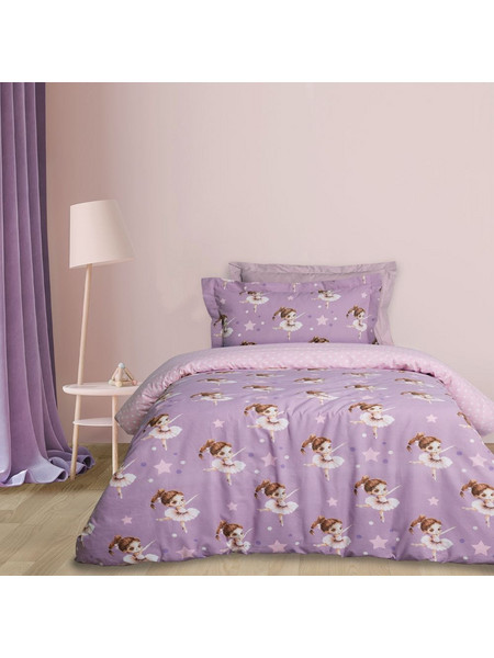 ΣΕΤ ΠΑΠΛΩΜΑΤΟΘΗΚΗ ΜΟΝΗ DAS KIDS 4972 ΡΟΖ/ΜΩΒ 2ΤΜΧ 160X240CM