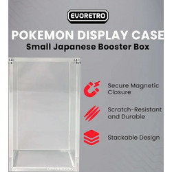 EVORETRO - Premium Acrylic Display Case For Small Pokemon Japanese Booster Boxes